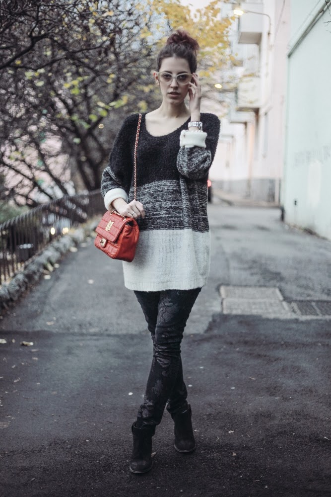 Tatiana Biggi - Tati loves pearls - outfit - blogger Genova - Simone Primo photography - outfit nero bianco e rosso 