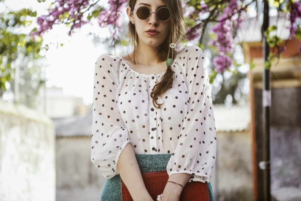 Tatiana Biggi - Tati loves pearls - outfit fashion blogger - outfit primavera - gonna midi - vintage