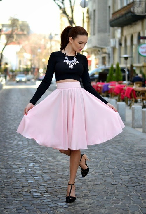 Tatiana Biggi - Tati loves pearls - outfit - gonna a campana - midi skirt